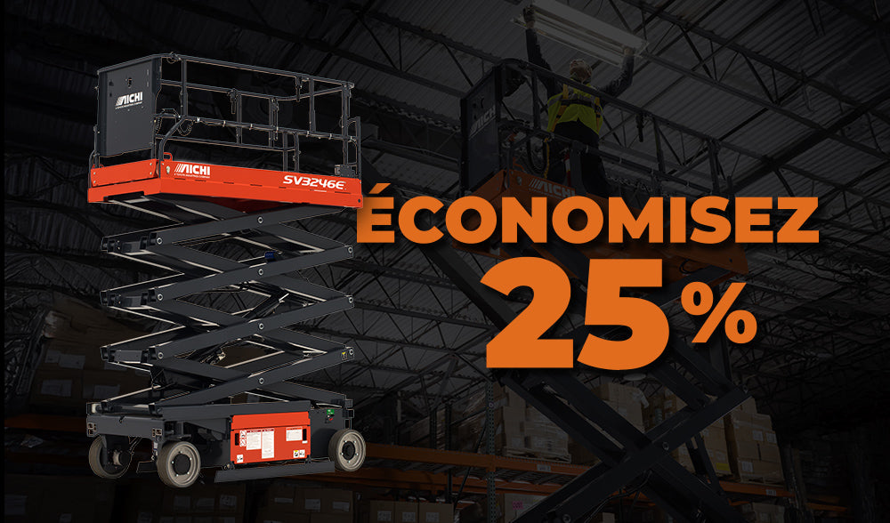 Économisez 25% sur les plateformes à ciseaux AICHI