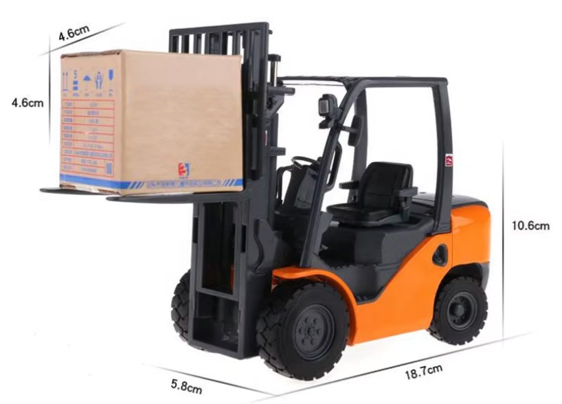 Orange Diecast Counterbalance Model Truck