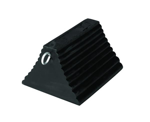 Rubber Wheel Chocks Pyramid with Eye Hook - Forklift Training Safety Products